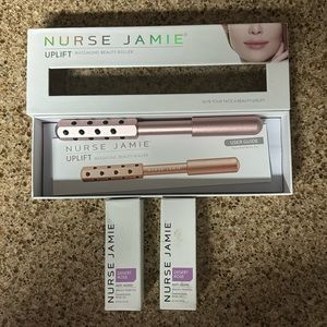 Nurse Jamie Uplift Massaging Roller and two Desert Rose Anti-aging Oils